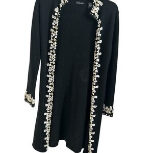 Moda International Black Cardigan with White Detailing
